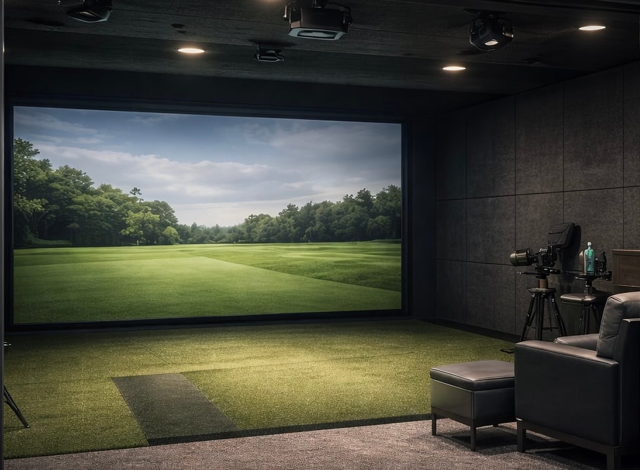 The White Tee — indoor golf bay